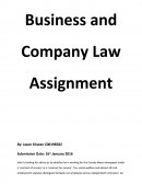 Business and Company Law Assignment