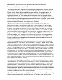the great depression essay