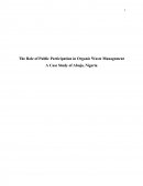 The Role of Public Participation in Organic Waste Management