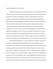 Food Banks Canada Case Study Case Study