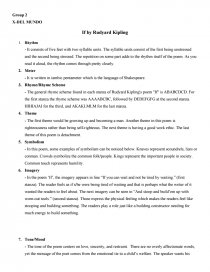 structure of the poem if by rudyard kipling