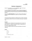 Statistics Assignment Solution