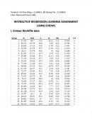 Interactive Regression Learning Assignment Using Eviews