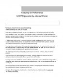 Coaching for Performance - Growing People