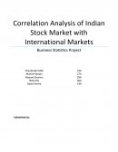 Correlation Analysis of Indian Stock Market with International Markets