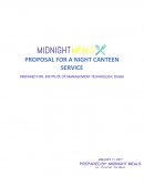 Proposal for a Night Canteen Service