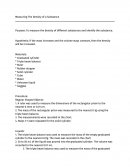 Measuring the Density of a Substance