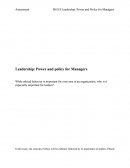 Leadership: Power and Policy for Managers