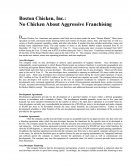 Boston Chicken, Inc. - No Chicken About Aggressive Franchising