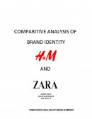 Zara - Comparitive Analysis of Brand Identity