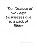 The Crumble of Two Large Businesses Due to a Lack of Ethics
