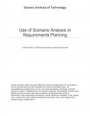 Use of Scenario Analysis in Requirements Planning