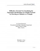 Difficulty of Grade 9 in Visualizing the Separation and Rotation of Triangles Formed by Drawing an Altitude to a Triangle