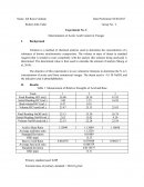 Determination of Acetic Acid from Commercial Vinegar
