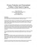 Privacy Protection and Personalised Profiles in Web Search Engines