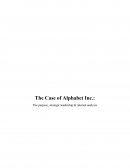 The Case of Alphabet Inc - the Purpose, Strategic Leadership & Internal Analysis