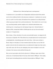 legal and ethical issues in nursing essay