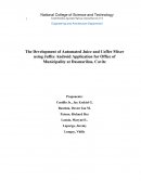 The Development of Automated Juice and Coffee Mixer Using Juffee Android Application for office of Municipality at Dasmariñas, Cavite