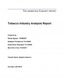 Tobacco Industry Analysis Report