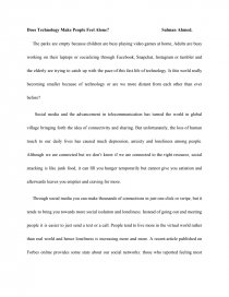what is loneliness essay