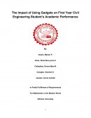 The Impact of Using Gadgets on First Year Civil Engineering Student’s Academic Performance