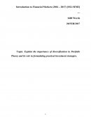 Importance of Diversification in Portfolio Theory and Its Role in Formulating Practical Investment Strategies