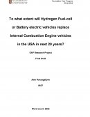 To What Extent Will Hydrogen Fuel-Cell or Battery Electric Vehicles Replace Internal Combustion Engine Vehicles in the Usa in Next 20 Years?
