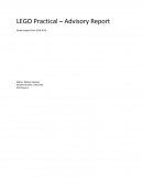 Lego Practical – Advisory Report