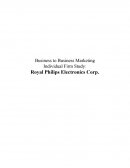 Royal Philips Electronics Corp Business to Business Marketing